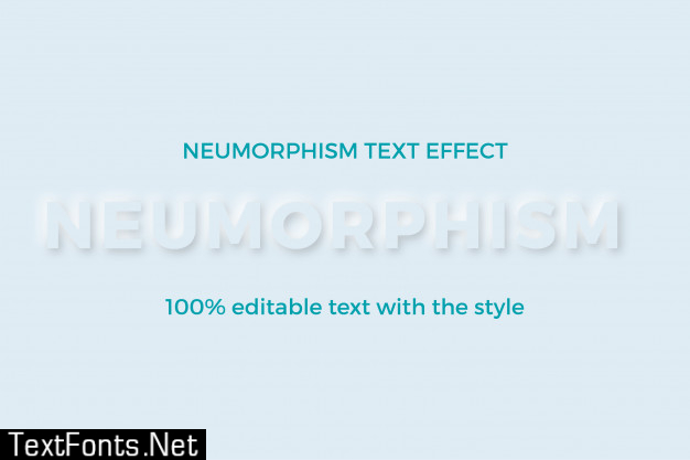 Modern neumorphism 3d bold text style effect