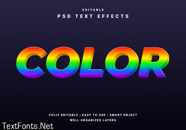 Modern rainbow text effect