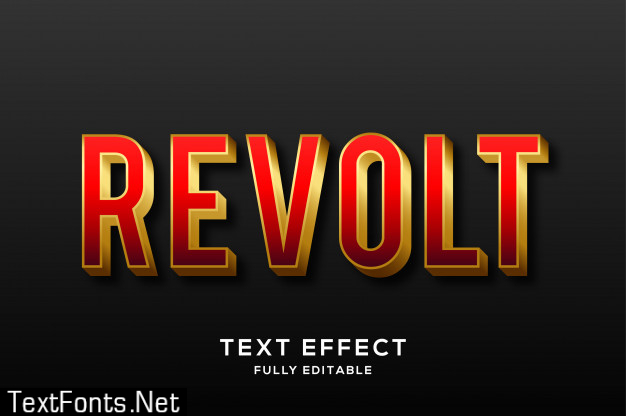 Modern red & gold text effect