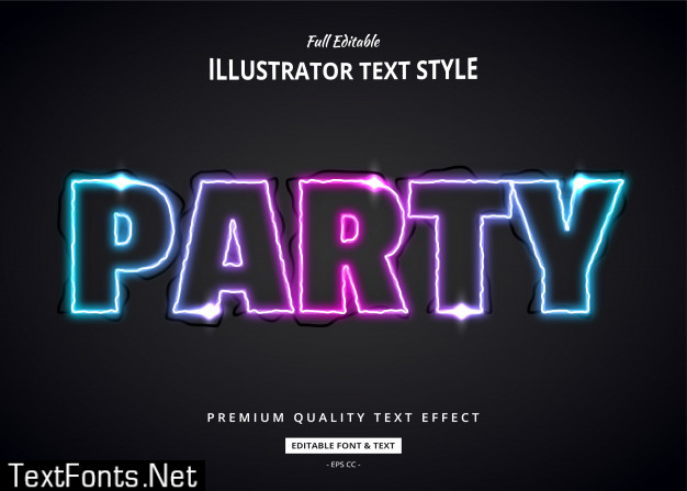 Modern text effect illustration