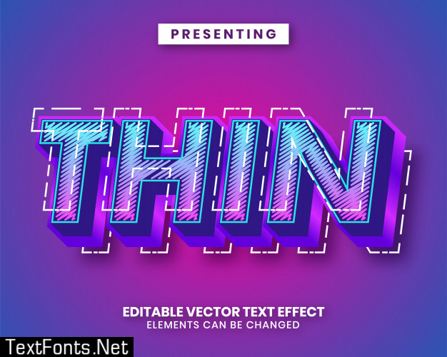 Modern unique style editable text effect