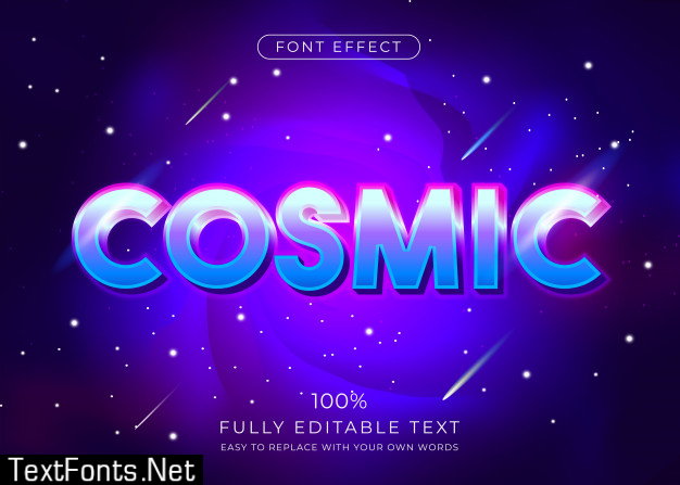 Modern vibrant 3d text effect. editable font style