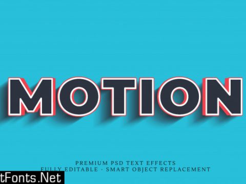 Motion 3d text style effect Premium Psd