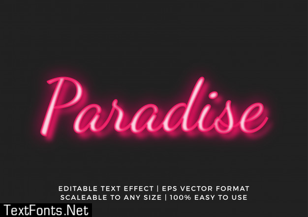 Neon digital retro text effect