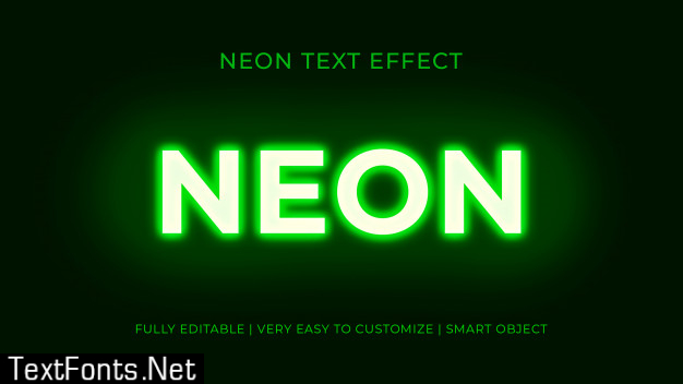 Neon lights text effect