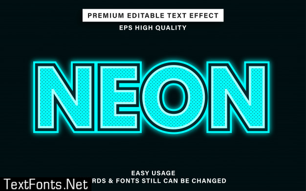 Neon text effect