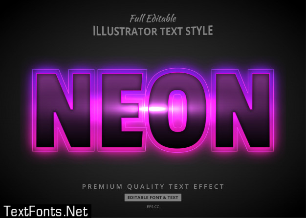 Neon text effect