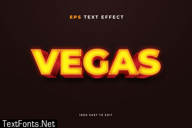 Neon vegas text effect