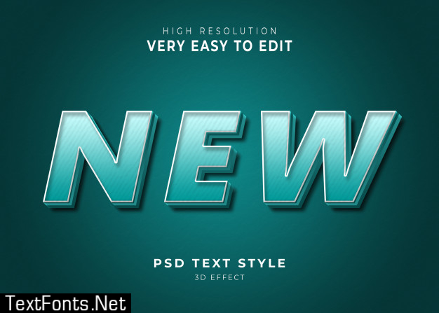 New 3d modern text effect