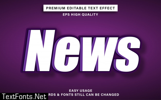 News text effect