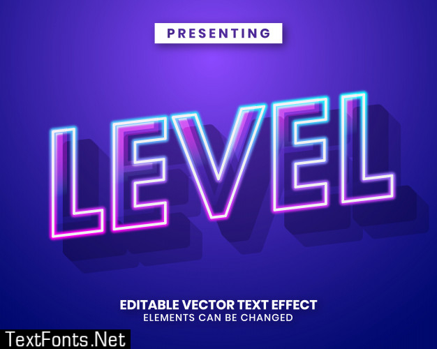 Noen light editable text effect