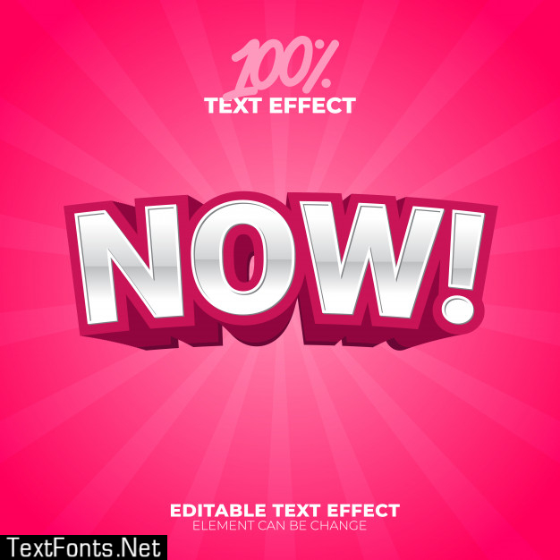 Now text effect