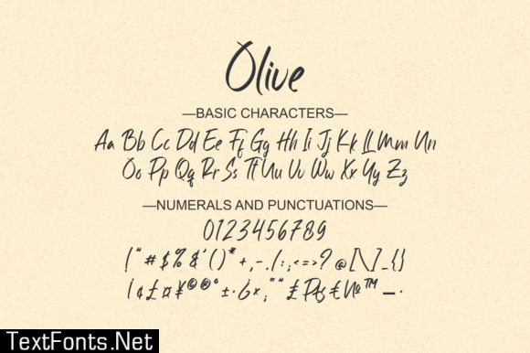 Olive Font