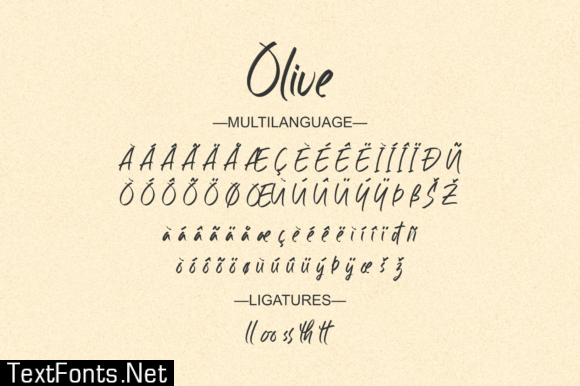 Olive Font