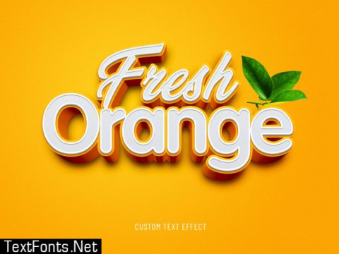 Orange fresh custom text effect