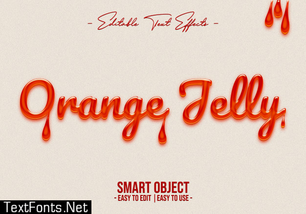 Orange jelly text style effect