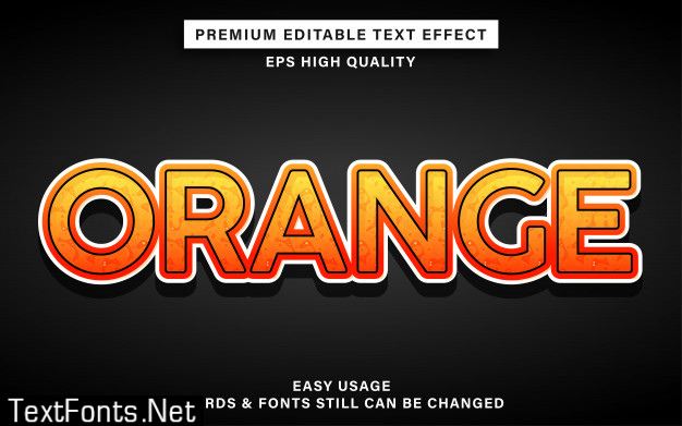 Orange style text effect