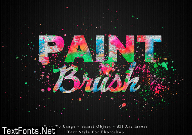 paint brush text effect