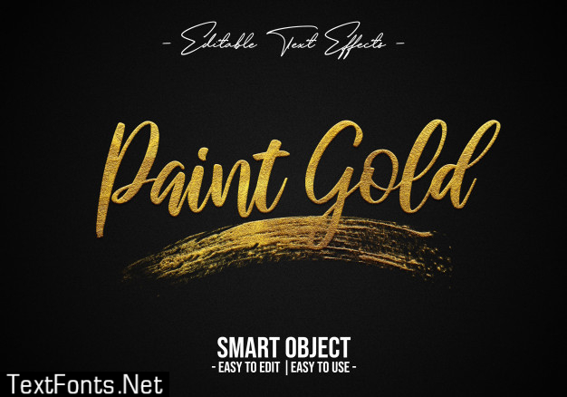 Paint-gold-text-style-effect