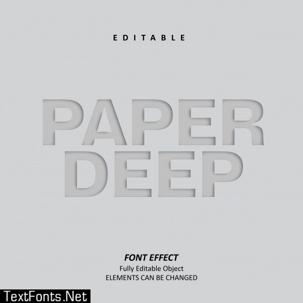 Paper deep text effect premium