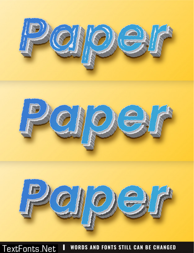 paper effect font