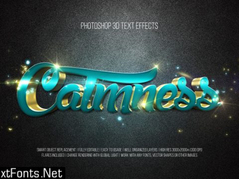 Photoshop 3d text effects calmness