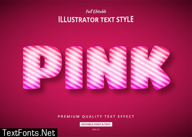 Pink balloon 3d text style effect