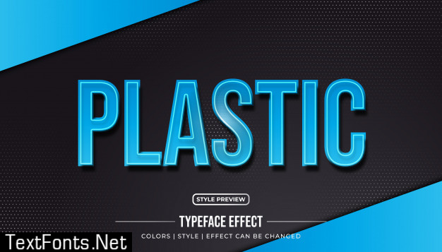 Plastic text effect