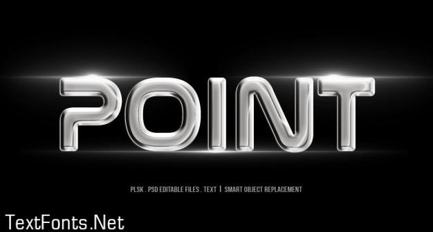 Point 3d text style mockup