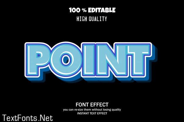 Point editable font effect