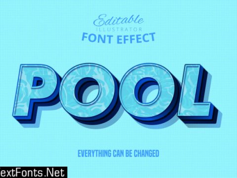 Pool text, editable text effect