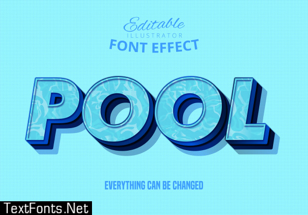 Pool text, editable text effect