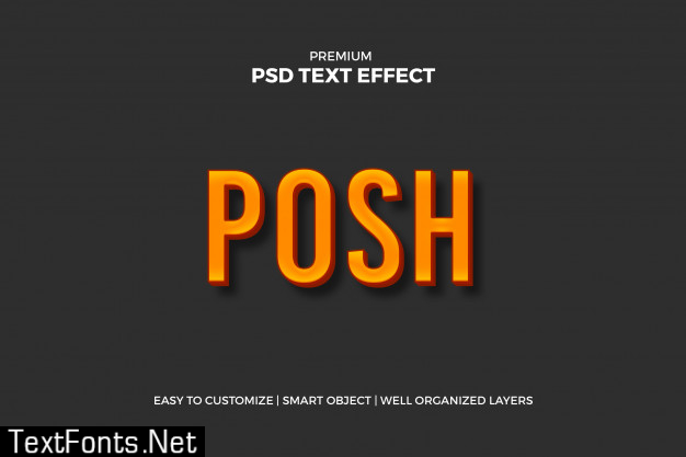 Posh text effect