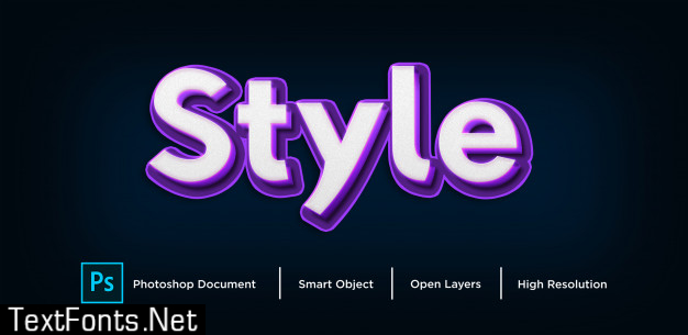 Purple style text effect design