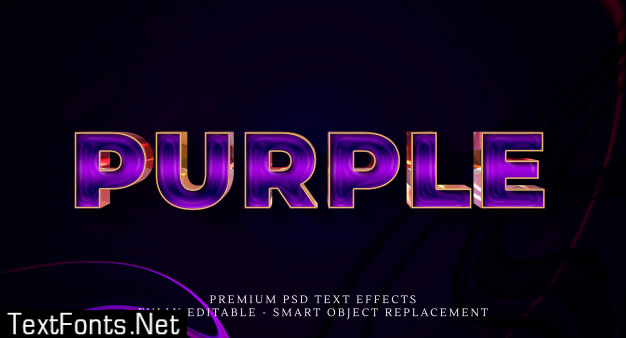 Purple text style effect