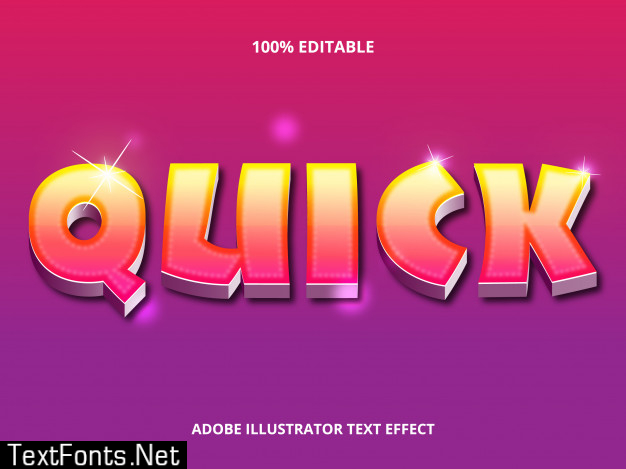 Quick text - editable font effect