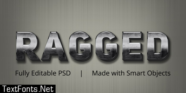 Ragged editable text style effect