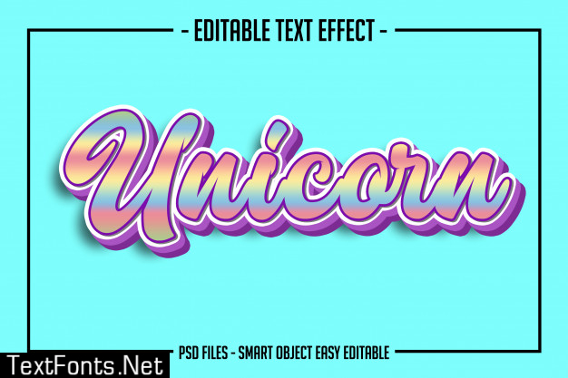 Rainbowscript text style editable font effect