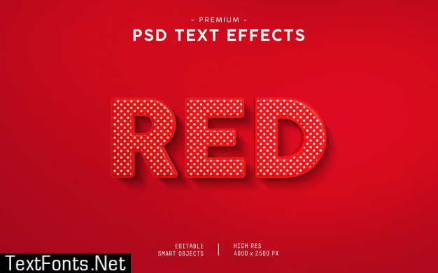 Red text effect