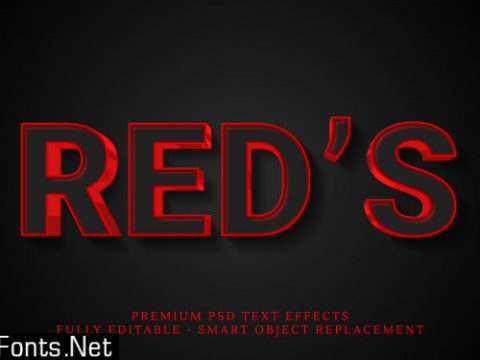 Red text style effect psd , premium psd text effects