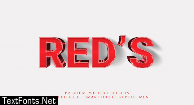 Red's text style effect