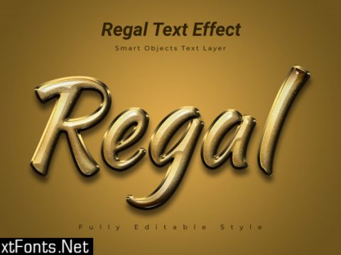 Regal text effect Premium Psd