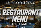 Restaurant Menu Font