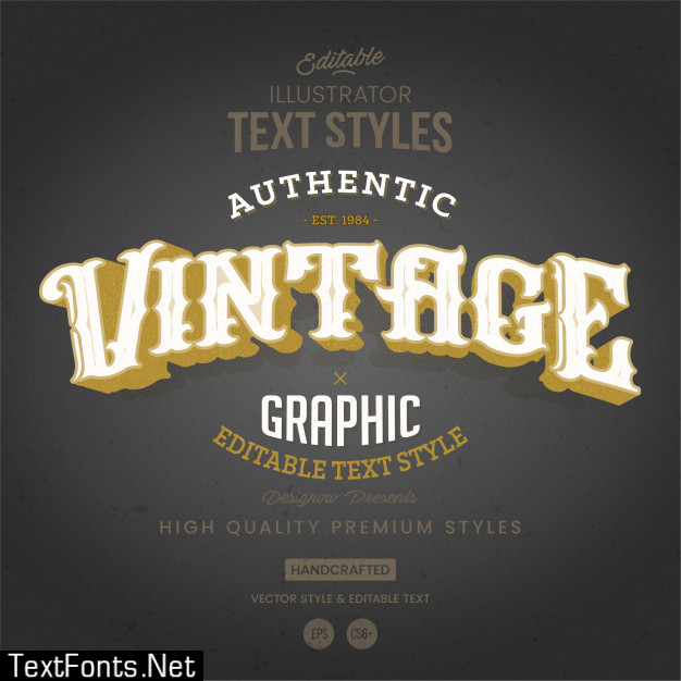 Retro and vintage text style