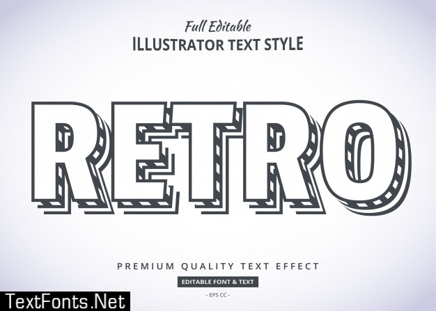 Retro old text style effect