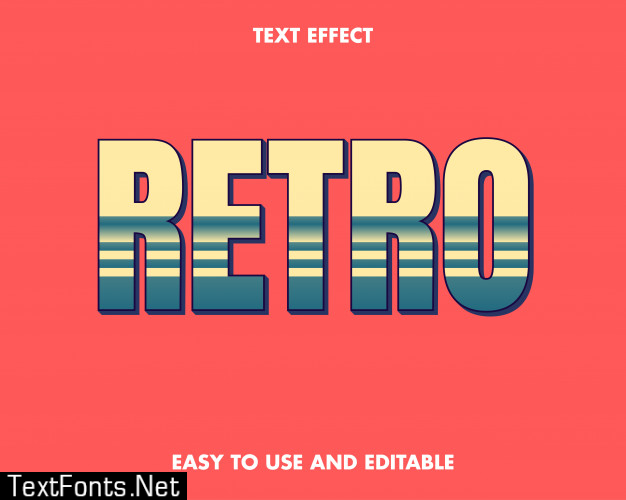 Retro text effect style.