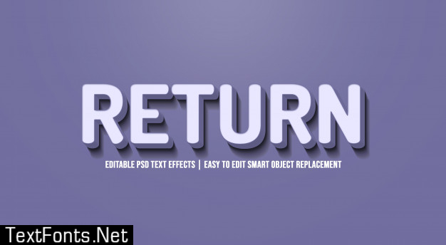 Return text effect premium psd