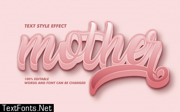 Rose gold curly text style effect