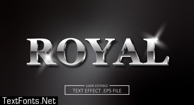 Royal text style effect. editable font style