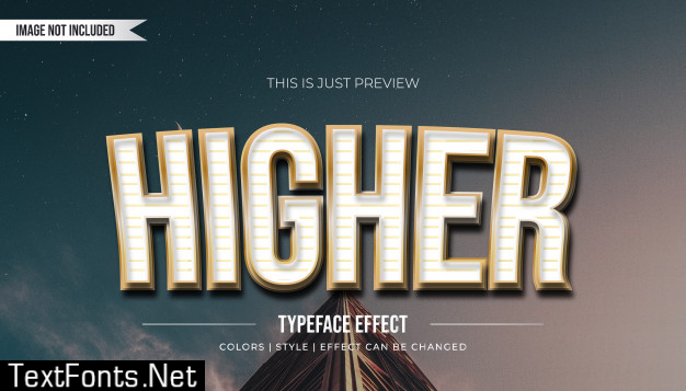 Royal white and golden text style effect